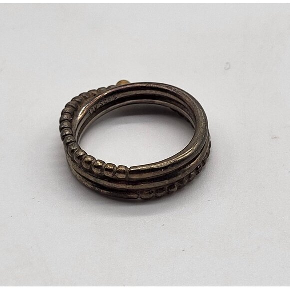 Pandora ALE Rising Star Sterling Silver 925 Diamond 14K Crossover Ring Sz 6.25 - Picture 3 of 10